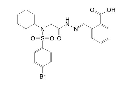 2-[(E)-({[[(4-bromophenyl)sulfonyl](cyclohexyl)amino]acetyl}hydrazono)methyl]benzoic acid