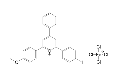 2-(p-IODOPHENYL)-6-(p-METHOXYPHENYL)-4-PHENYLPYRYLIUM TETRACHLOROFERRATE(1-)