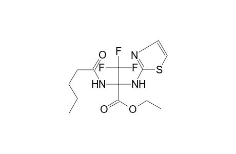 Propanoic acid, 3,3,3-trifluoro-2-pentanoylamino-2-(2-thiazolylamino)-, ethyl ester