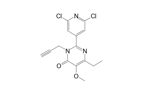 2-(2,6-DICHLORO-4-PYRIDYL)-6-ETHYL-5-METHOXY-3-(PROP-2-YNYL)-4(3H)-PYRIMIDINONE