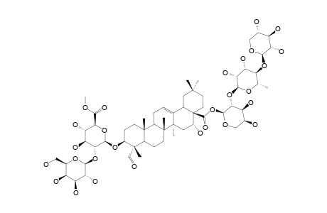 DUBIOSIDE-B;3-O-BETA-[GALACTOPYRANOSYL-(1->2)-(6-O-METHYL)-GLUCURONOPYRANOSYL]-QUILLAIC-ACID-28-O-[XYLOPYRANOSYL-(1->4)-RHAMNOPYRANOSYL-(1->2)-AR