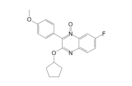 3-(Cyclopentyloxy)-7-fluoro-2-(4-methoxyphenyl)quinoxaline N-Oxide