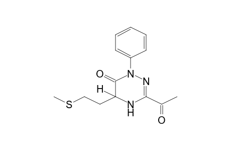 3-Acetyl-5-(2-methylthioethyl)-1-phenyl-4,5-dihydro-1H-[1,2,4]triazin-6-one