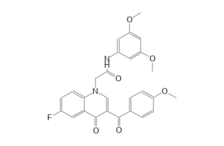 1-quinolineacetamide, N-(3,5-dimethoxyphenyl)-6-fluoro-1,4-dihydro-3-(4-methoxybenzoyl)-4-oxo-