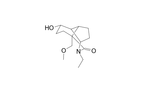 (1R*,4R*,7S*,8S*,9S*)-3-Aza-3-ethyl-9-hydroxy-1-methoxymethyl-2-oxotricyclo[5.4.0.0(4,8)]undecane