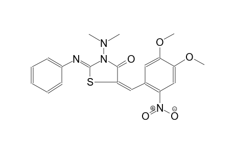 4-thiazolidinone, 5-[(4,5-dimethoxy-2-nitrophenyl)methylene]-3-(dimethylamino)-2-(phenylimino)-, (2Z,5E)-