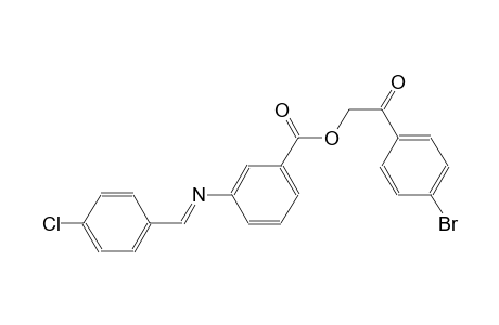 4-Bromobenzoylmethyl 3-(4-chlorobenzylideneamino)benzoate