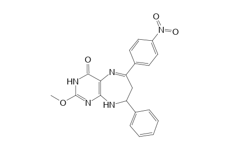 2,3,6,7-TETRAHYDRO-8-METHOXY-4-(4-NITROPHENYL)-2-PHENYL-1H-PYRIMIDO-[4,5-B]-[1,4]-DIAZEPIN-6-ONE