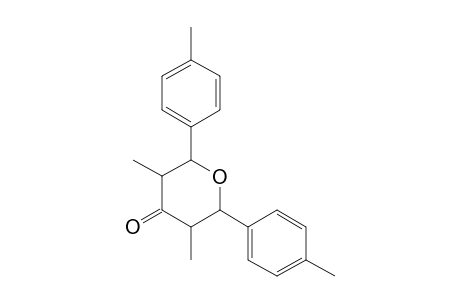 R-2,CIS-6(E)-BIS-(4-METHYLPHENYL)-TRANS-3(E),5(E)-DIMETHYLTETRAHYDRO-4H-PYRAN-4-ONE