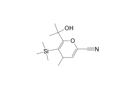 4H-Pyran-2-carbonitrile, 6-(1-hydroxy-1-methylethyl)-4-methyl-5-(trimethylsilyl)-