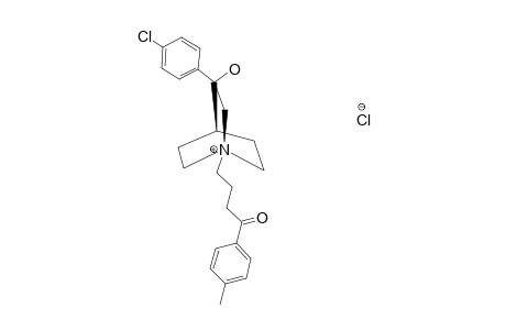 3-PARA-CHLOROPHENYL-3-HYDROXY-N-(4'-PARA-METHYLPHENYL-4'-OXOBUTYL)-QUINUClIDINIUM_CHLORIDE