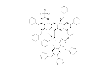 #24;ALLYL-[2-O-ACETYL-3,4,6-TRI-O-BENZYL-ALPHA-D-MANNOPYRANOSYL-(1->6)-[(3,4,6-TRI-O-BENZYL-2-DEOXY-2-TRICHLOROACETAMIDO-BETA-D-GALACTOPYRANOSYL-(1->4)]-2-O-BE