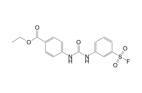 p-{3-[m-(fluorosulfonyl)phenyl]ureido}benzoic acid, ethyl ester