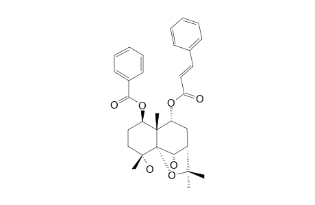 1-BETA-BENZOYL-8-ALPHA-CINNAMOYL-4-ALPHA,5-ALPHA-DIHYDROXYDIHYDROAGAROFURAN