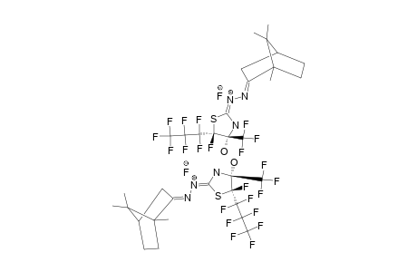 (S)-CAMPHOR-(4RS,5RS)-5-FLUORO-4-HYDROXY-5-HEPTAFLUOROPROPYL-4-TRIFLUOROMETHYL-4,5-DIHYDROTHIAZOL-2-YLHYDRAZONE_HYDRATE