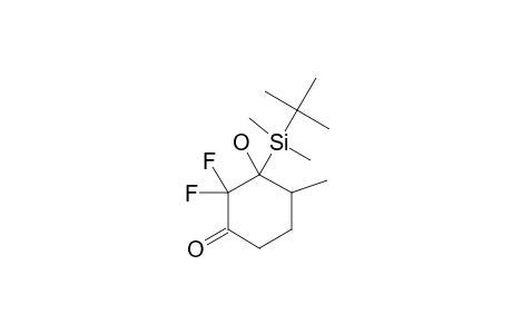 2,2-DIFLUORO-3-HYDROXY-3-(TERT.-BUTYLDIMETHYLSILYL)-4-METHYL-CYCLOHEXANONE;MAJOR-DIASTEREOMER