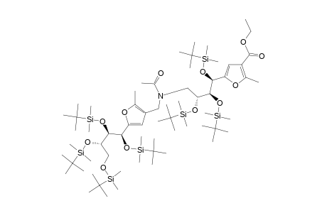 #14B;5-[4'-[N-ACETYL-N-[2-METHYL-5-(1',2',3',4'-TETRA-O-TERT.-BUTYLDIMETHYLSILYL-D-ARABINO-TETRITOL-1'-YL)-FURAN-3-YLMETHYL]-AMINO]-1',2',3'-TRI-O-TERT.-BUTYLD