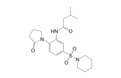 3-Methyl-N-[2-(2-oxo-1-pyrrolidinyl)-5-(1-piperidinylsulfonyl)phenyl]butanamide