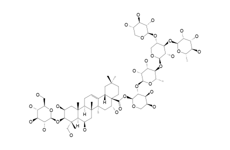 #2;3-O-BETA-D-GLUCOPYRANOSY-28-O-(ALPHA-L-RHAMNOPYRANOSYL-(1->3)-[BETA-D-XYLOPYRANOSYL-(1->4)]-BETA-D-XYLOPYRANOSYL-(1->4)-ALPHA-L-RHAMNOPYRANOSYL-(1->2