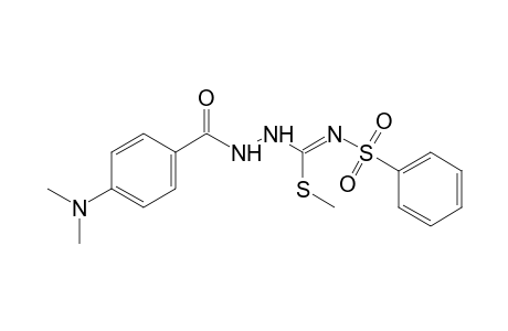 p-(dimethylamino)benzoic acid, 2-[1-(methylthio)-N-(phenylsulfonyl)formimidoyl]hydrazide