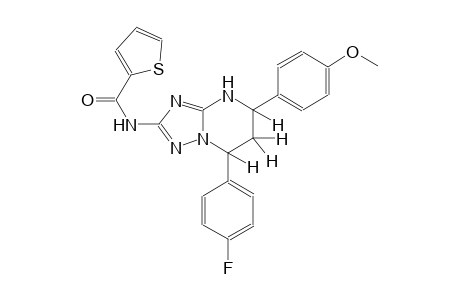 N-[7-(4-fluorophenyl)-5-(4-methoxyphenyl)-4,5,6,7-tetrahydro[1,2,4]triazolo[1,5-a]pyrimidin-2-yl]-2-thiophenecarboxamide