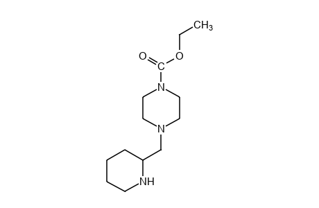 4-[(2-piperidyl)methyl]-1-piperazinecarboxylic acid, ethyl ester