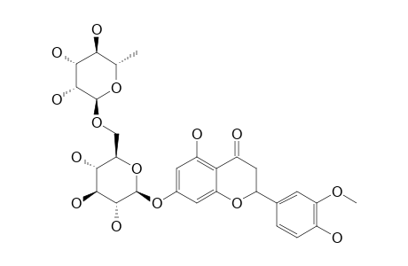 5,4'-DIHYDROXY-3'-METHOXY-7-O-[ALPHA-L-RHAMNOPYRANOSYL-(1'''->6'')-BETA-D-GLUCOPYRANOSIDE]-FLAVANONE