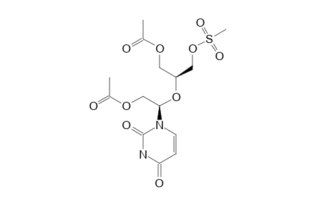 2',3'-DI-O-ACETYL-5'-O-(METHYLSULFONYL)-2',3'-SECOURIDINE;1-[(1R)-2-ACETOXY-((1S)-2-ACETOXY-1-[(METHYLSULFONYLOXY)-METHYL]-ETHOXY)-ETHYL]-URACIL