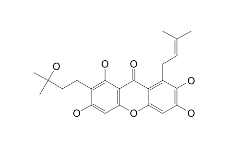 1,3,6,7-TETRAHYDROXY-2-(3-HYDROXY-3-METHYLBUTYL)-8-(3-METHYLBUT-2-ENYL)-XANTHONE;BANNAXANTHONE-A