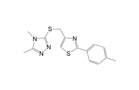 3,4-dimethyl-5-({[2-(4-methylphenyl)-1,3-thiazol-4-yl]methyl}sulfanyl)-4H-1,2,4-triazole