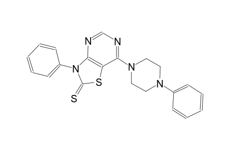 3-Phenyl-7-(4-phenyl-1-piperazinyl)-2-thiazolo[4,5-d]pyrimidinethione