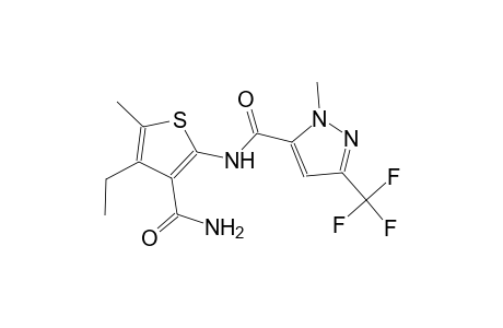 N-[3-(aminocarbonyl)-4-ethyl-5-methyl-2-thienyl]-1-methyl-3-(trifluoromethyl)-1H-pyrazole-5-carboxamide