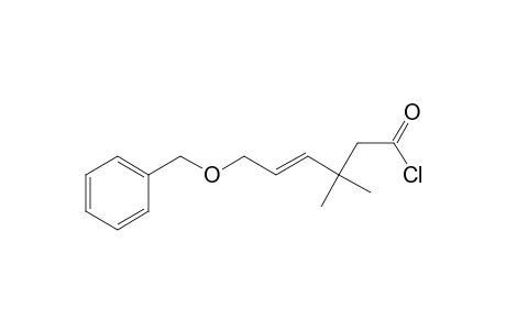 4-Hexenoyl chloride, 3,3-dimethyl-6-(phenylmethoxy)-, (E)-