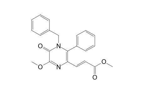 Methyl (2E)-3-(4-benzyl-6-methoxy-5-oxo-3-phenyl-4,5-dihydro-2-pyrazinyl)-2-propenoate