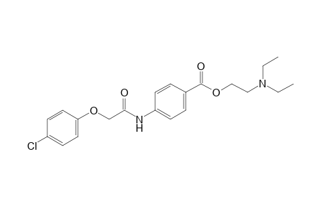 p-[2-(p-chlorophenoxy)acetamido]benzoic acid, 2-(diethylamino)ethyl ester