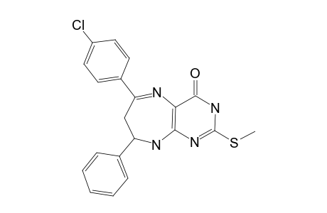 4-(4-CHLOROPHENYL)-2,3,6,7-TETRAHYDRO-8-METHYLTHIO-2-PHENYL-1H-PYRIMIDO-[4,5-B]-[1,4]-DIAZEPIN-6-ONE