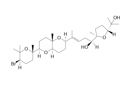 .alpha.(2)-3-[6'-(5"-Bromotetrahydro-2",6",6"-trimethyl-2H-pyran-2"-yl)octahydro-8'a-methylpyrano[3,2-b]pyran-2'-yl]-but-2-en-1-yl]-tetrahydro.alpha(5).,.alpha(5).,2-trimethylfuran-2,5-dimethanol