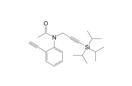 N-[3"-(Triisopropylsilyl)prop-2"-yn-1"-yl]-N-(2'-ethynylphenyl)-acetamide