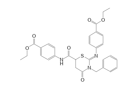 ethyl 4-[((2Z)-3-benzyl-6-{[4-(ethoxycarbonyl)anilino]carbonyl}-4-oxotetrahydro-2H-1,3-thiazin-2-ylidene)amino]benzoate