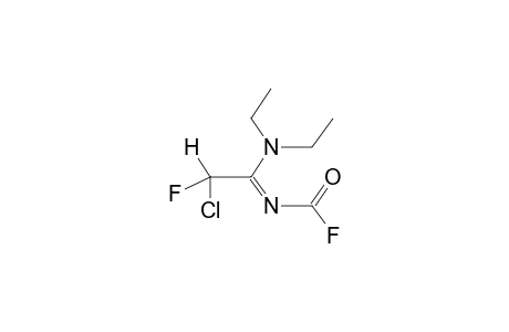 N-FLUOROCARBONYL-N'-DIETHYLCHLOROFLUOROACETAMIDINE