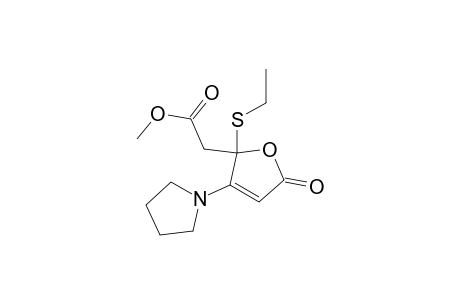 5-Ethylthio-5-(methoxycarbonylmethyl)-4-(pyrrolidin-1-yl)-furan-2(5H)-one