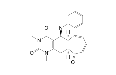 5-ANILINO-1,3-DIMETHYL-2,3,4,R-5,C-5A,10,C-10A,11-OCTAHYDRO-1H-CYCLOHEPTO-[G]-QUINAZOLINE-2,4,10-TRIONE