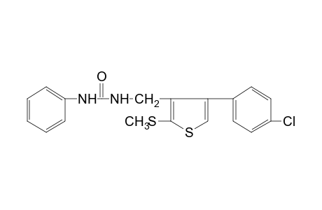 1-[4-(p-chlorophenyl)-2-(methylthio)-3-thenyl]-3-phenylurea