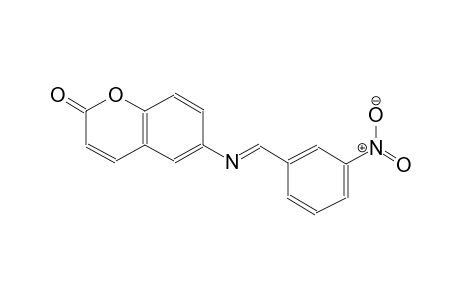 2H-1-benzopyran-2-one, 6-[[(E)-(3-nitrophenyl)methylidene]amino]-