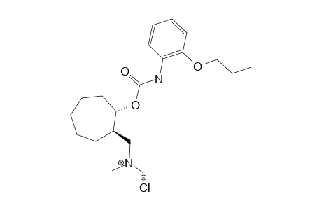 (+/-)-(TRANS)-N,N-DIMETHYL-2-(2-PROPOXY-PHENYL-CARBAMOYLOXY)-CYCLOHEPTHYL-METHYLAMMONIUM-CHLORIDE