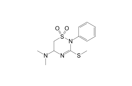 5-Dimethylamino-2-phenyl-3-methylthio-5,6-dihydro-2H-1,2,4-thiadiazine-1,1-dioxide