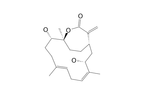 SANDENSOLIDE;(1S,4S,5R,13R,8E,11E)-5,13-DIHYDROXYCEMBRA-8,11,15-TRIEN-16,4-OLIDE