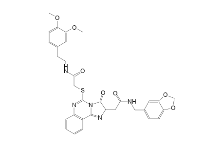 2-[(2-{2-[(1,3-benzodioxol-5-ylmethyl)amino]-2-oxoethyl}-3-oxo-2,3-dihydroimidazo[1,2-c]quinazolin-5-yl)sulfanyl]-N-[2-(3,4-