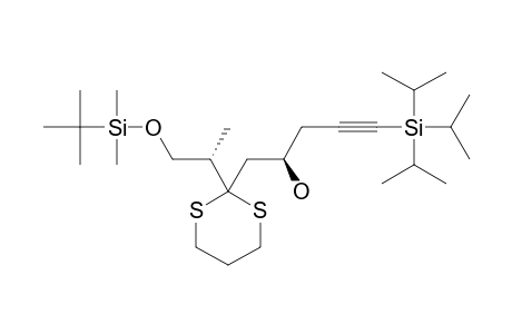 (2R,1''S)-1-[2'-[2''-(TERT.-BUTYLDIMETHYLSILANYLOXY)-1''-METHYLETHYL]-[1',3']-DITHIAN-2'-YL]-5-TRIISOPROPYLSILANYL-PENT-4-YN-2-OL