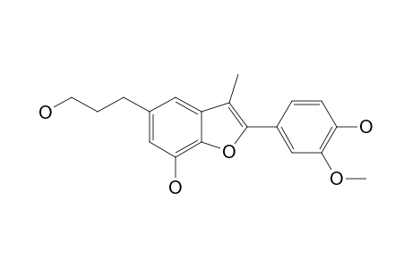 2-(4-HYDROXY-3-METHOXYPHENYL)-5-(3-HYDROXYL-PROPYL)-3-METHYL-BENZOFURAN-7-OL